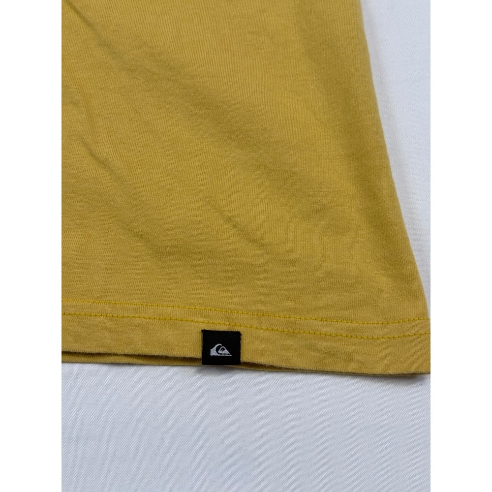 Quiksilver Mens‎ XXL Mustard Yellow Graphic T-Shirt Surf Company 100% Cotton - Picture 4 of 8